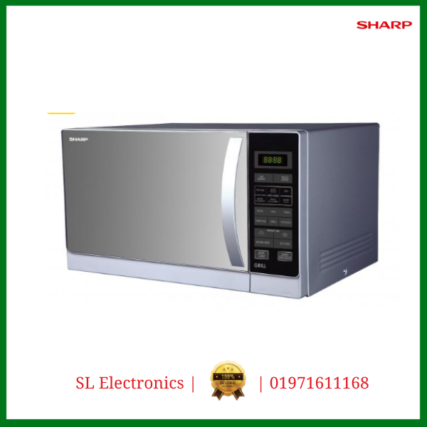 Sharp Grill Microwave Oven R-72A1-SM-V | 25 Litres - Mirror Silver