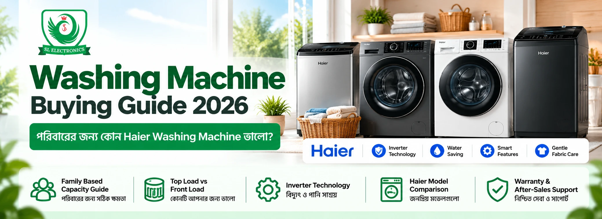 Best Washing Machine Buying Guide 2026 – পরিবারের জন্য কোন মেশিনটি ভালো?