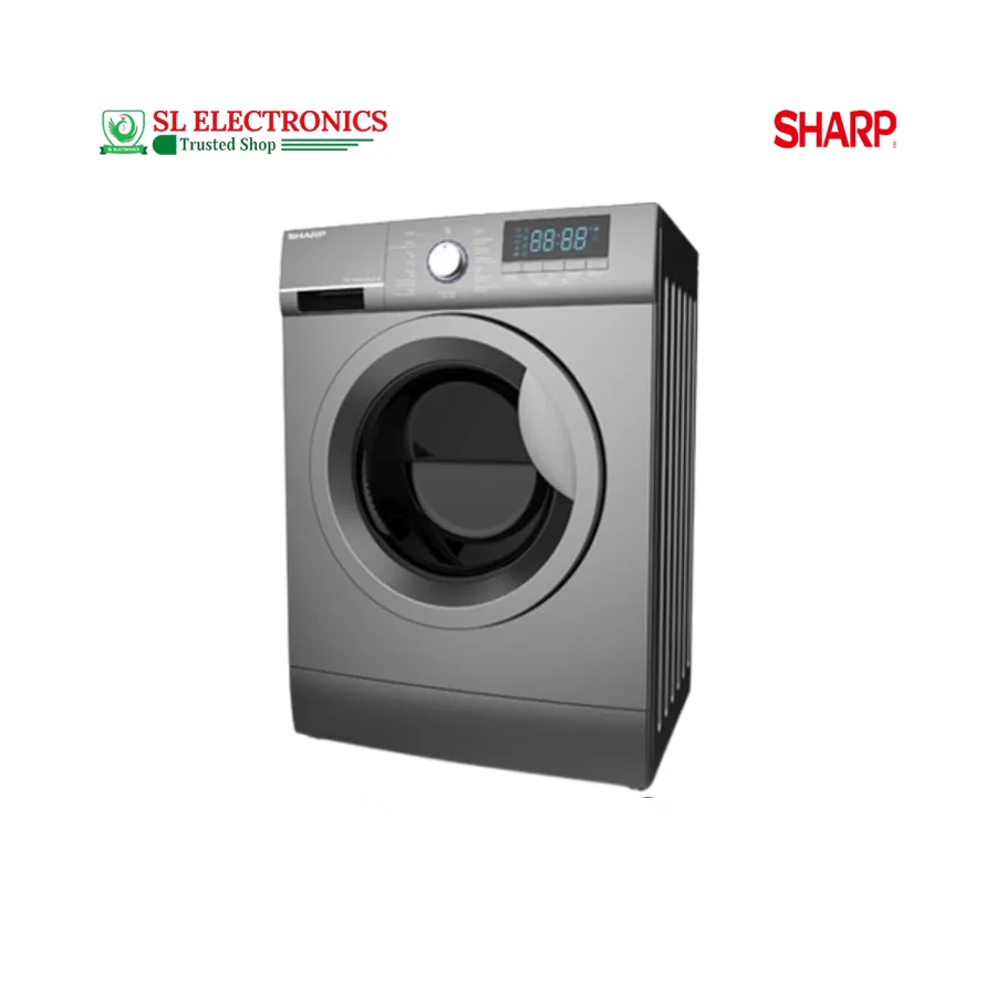 Sharp 9 Kg Front Loading Washing Machine (ES-FE912DLZ-S)