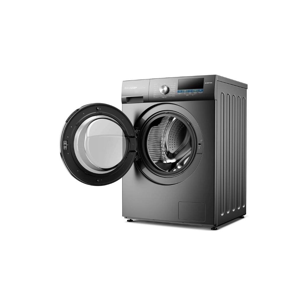 Sharp 9 Kg Front Loading Washing Machine (ES-FE912DLZ-S)
