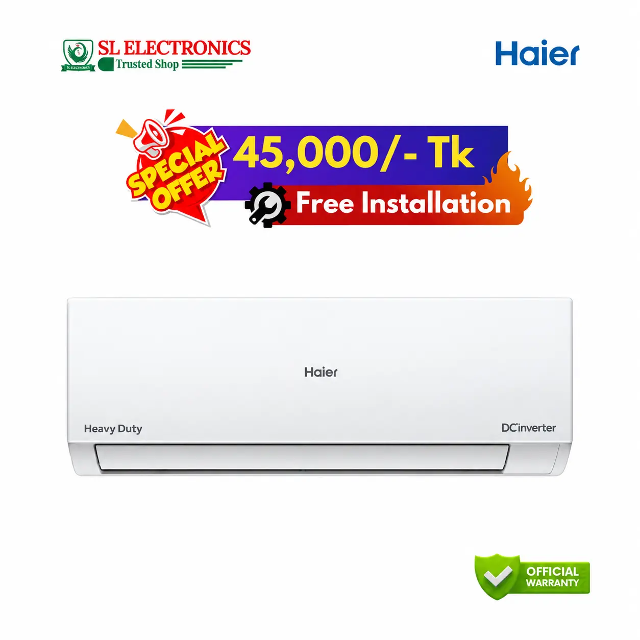Haier 1.1 Ton CleanCool DC Inverter AC (HSU-13CleanCool) (INV)(Pro)(X6)
