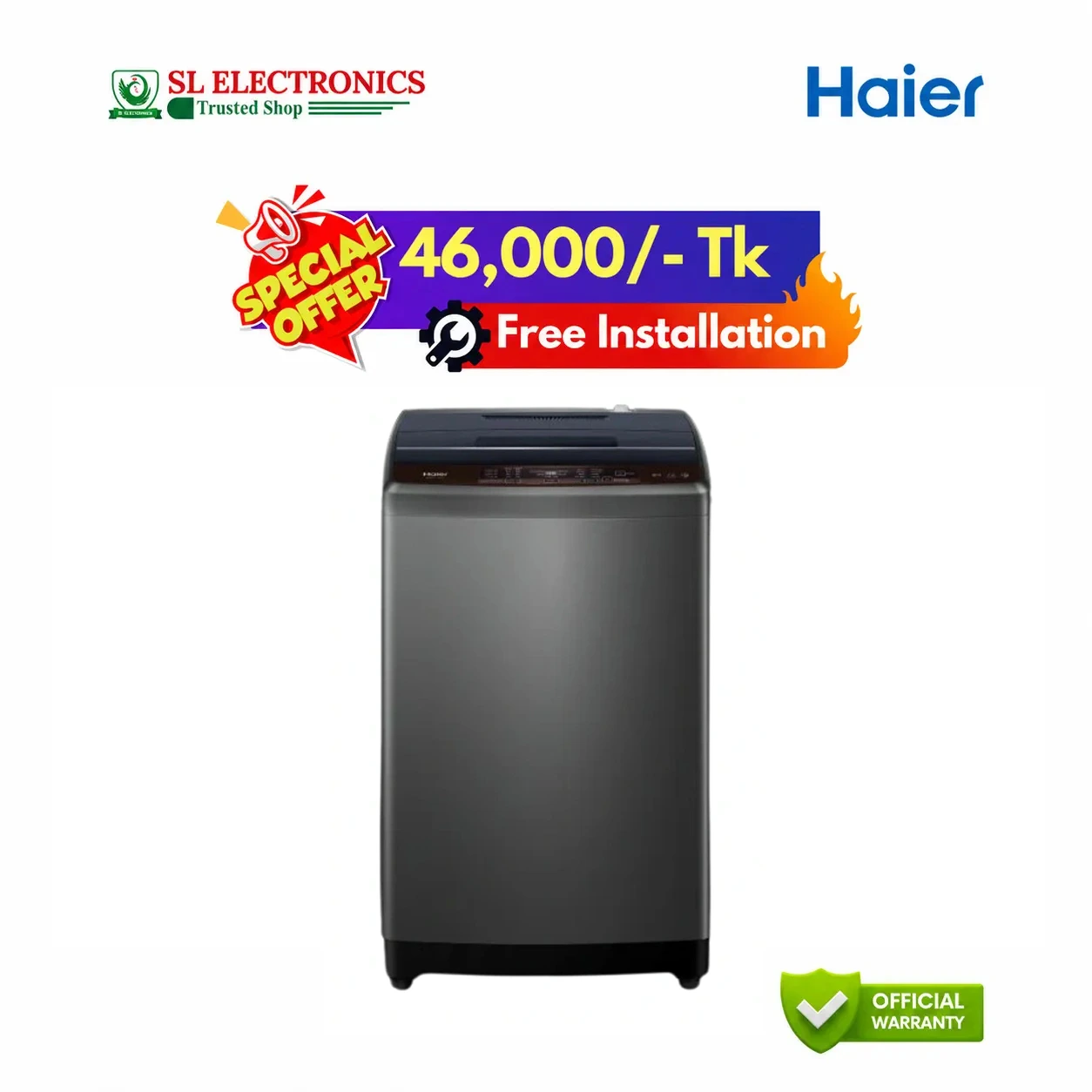Haier 8 kg Top Load Automatic Washing Machine (HWM80-1269S6)