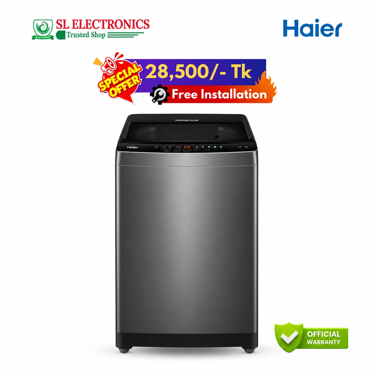 Haier 8 KG Top Load Automatic Washing Machine (HWM80-316S6)