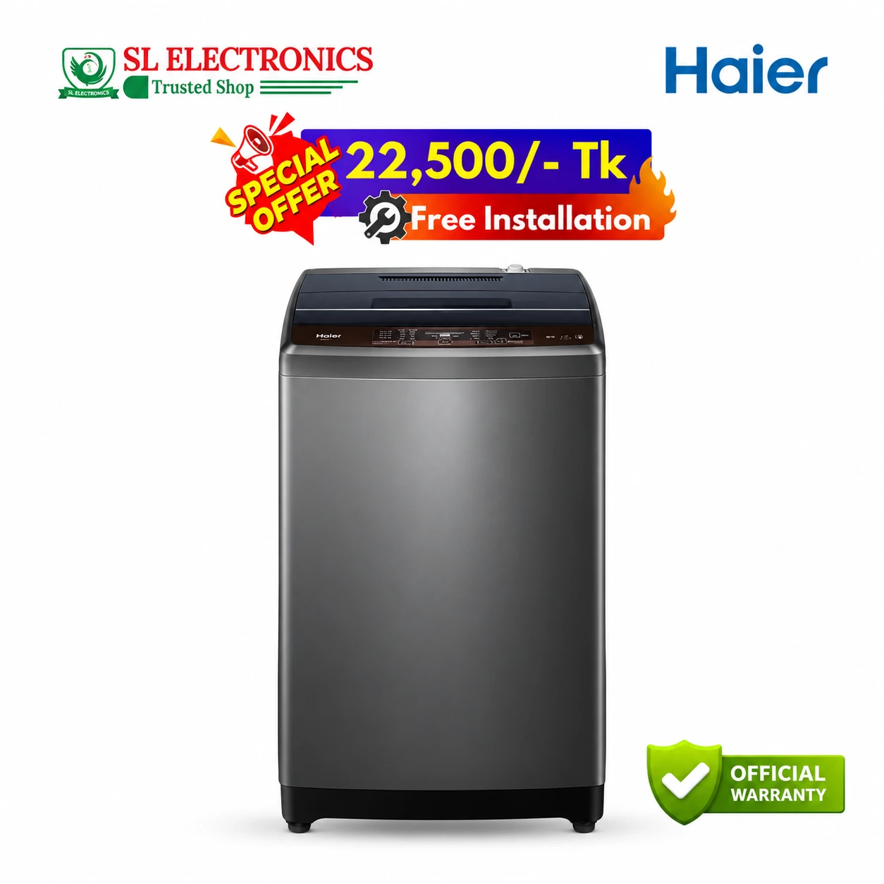 Haier 8 kg Top Load Automatic Washing Machine (HWM80-1269S6)