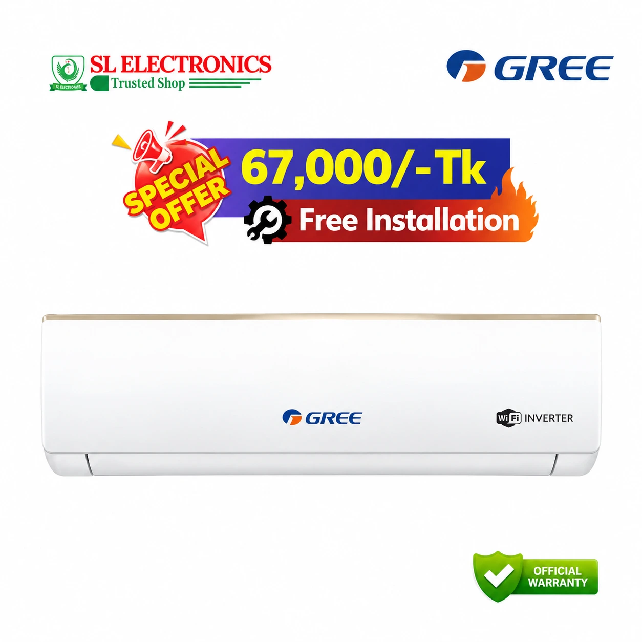 Gree 1.5 Ton Zeno Split Inverter AC (GS-18XZNA3V)