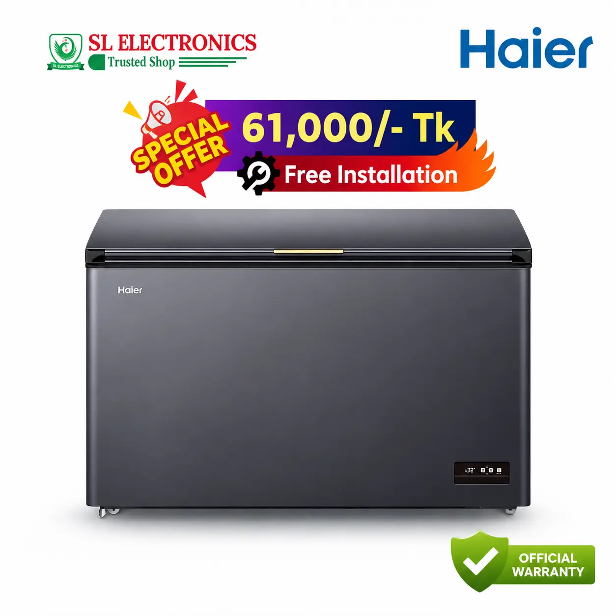 Haier 369 Liter Chest Freezer  (HCF-420SME)