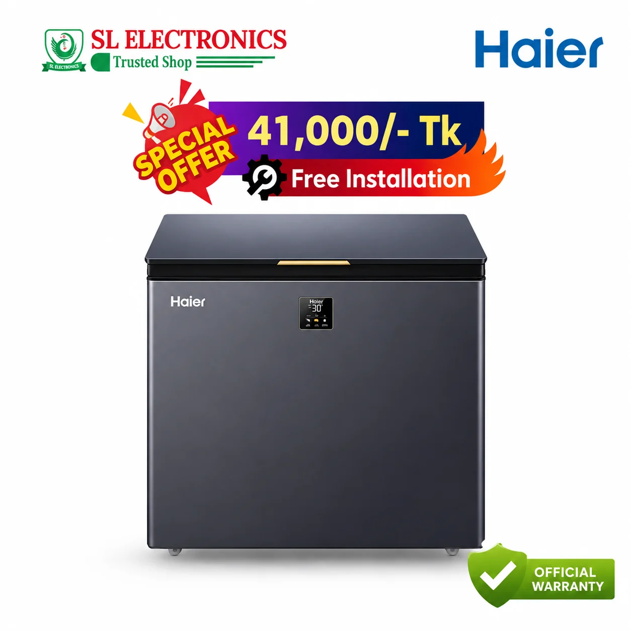 Haier 200 Liter  Chest Freezer (HCF-230SGE/HCF-230SGEL)