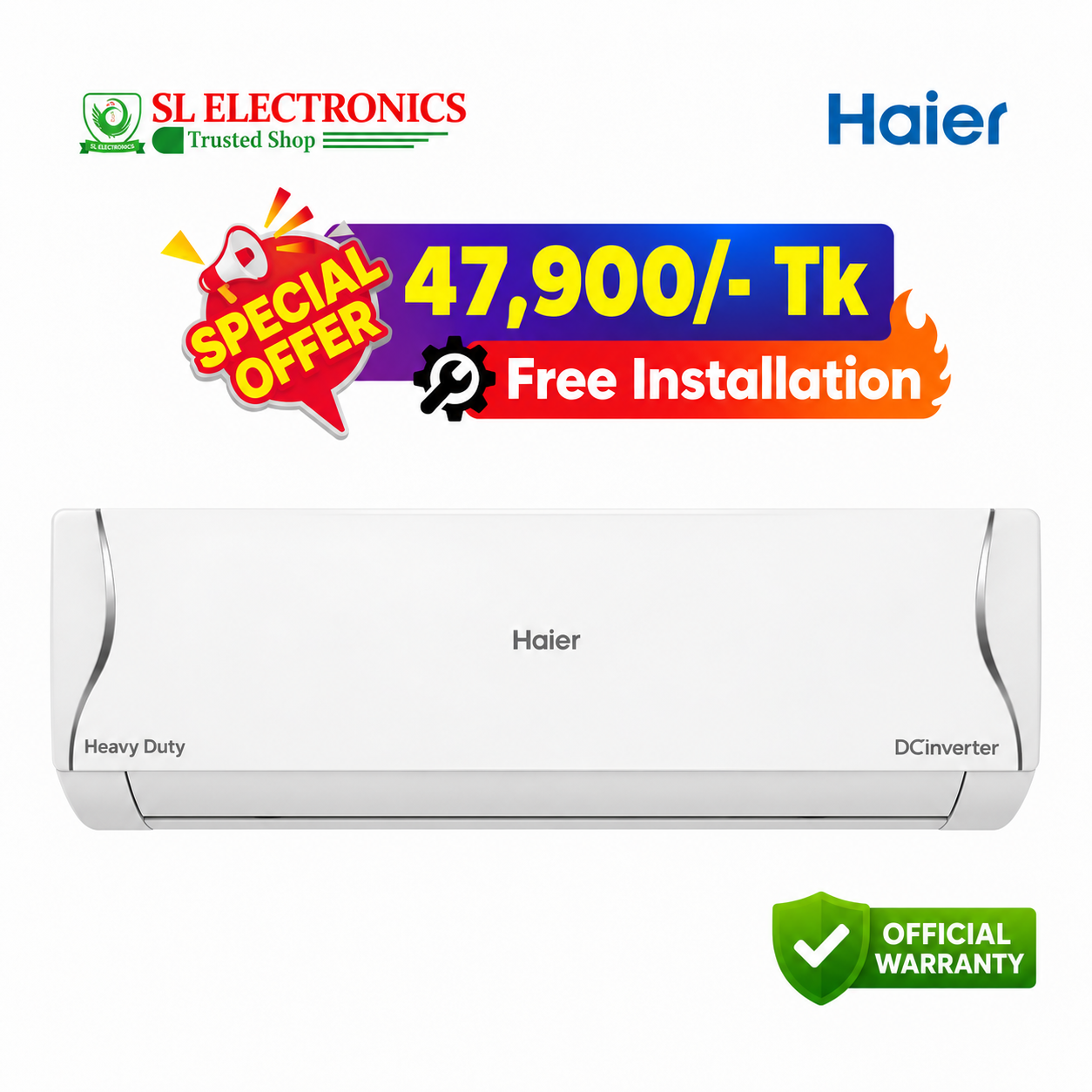 Haier 1.1 Ton AntirustCool Inverter Pro (HSU-13AntirustCool) (INV)(Pro)
