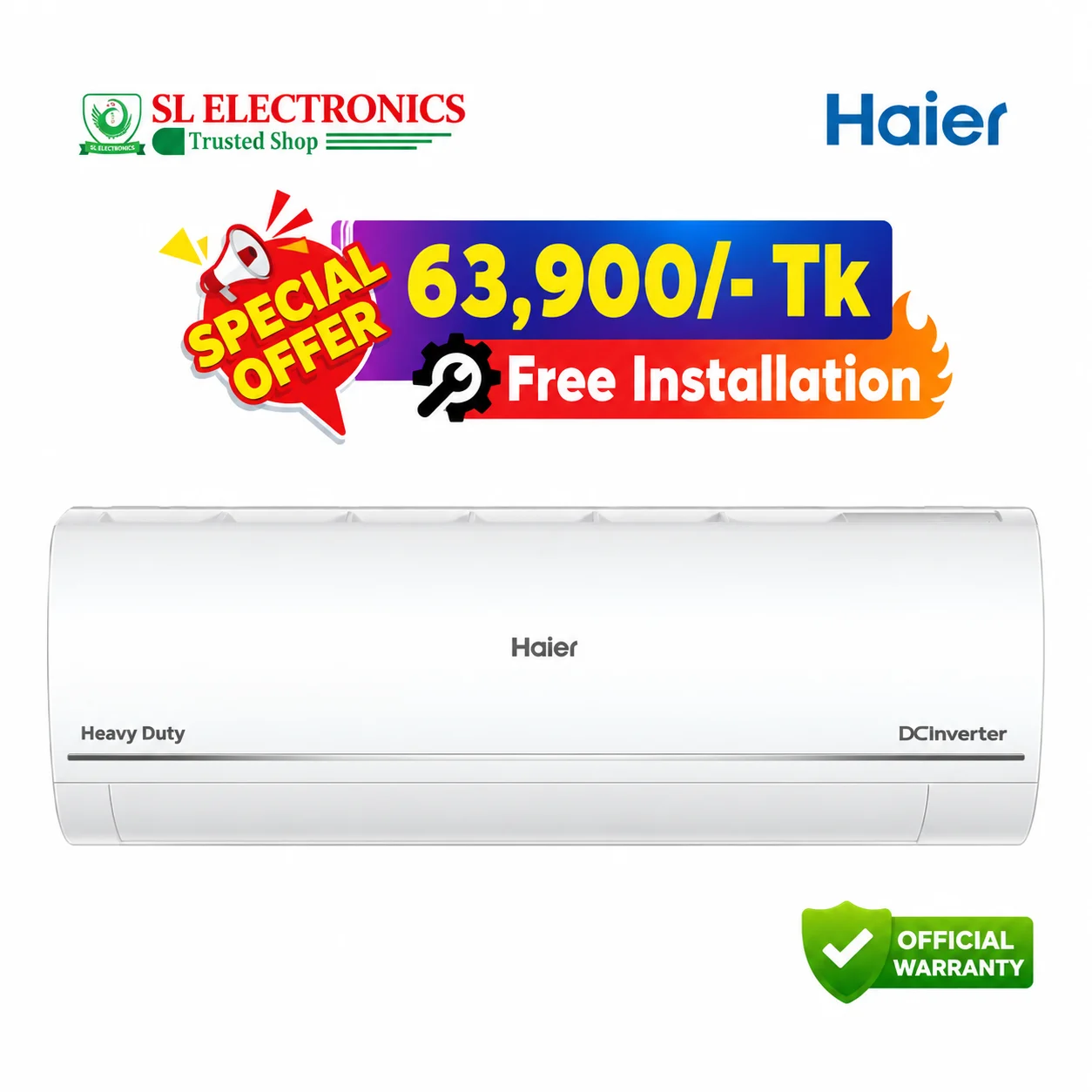 Haier 1.6 Ton UVCool DC Inverter AC (HSU-19UVCool) (INV)(Pro)(X6)