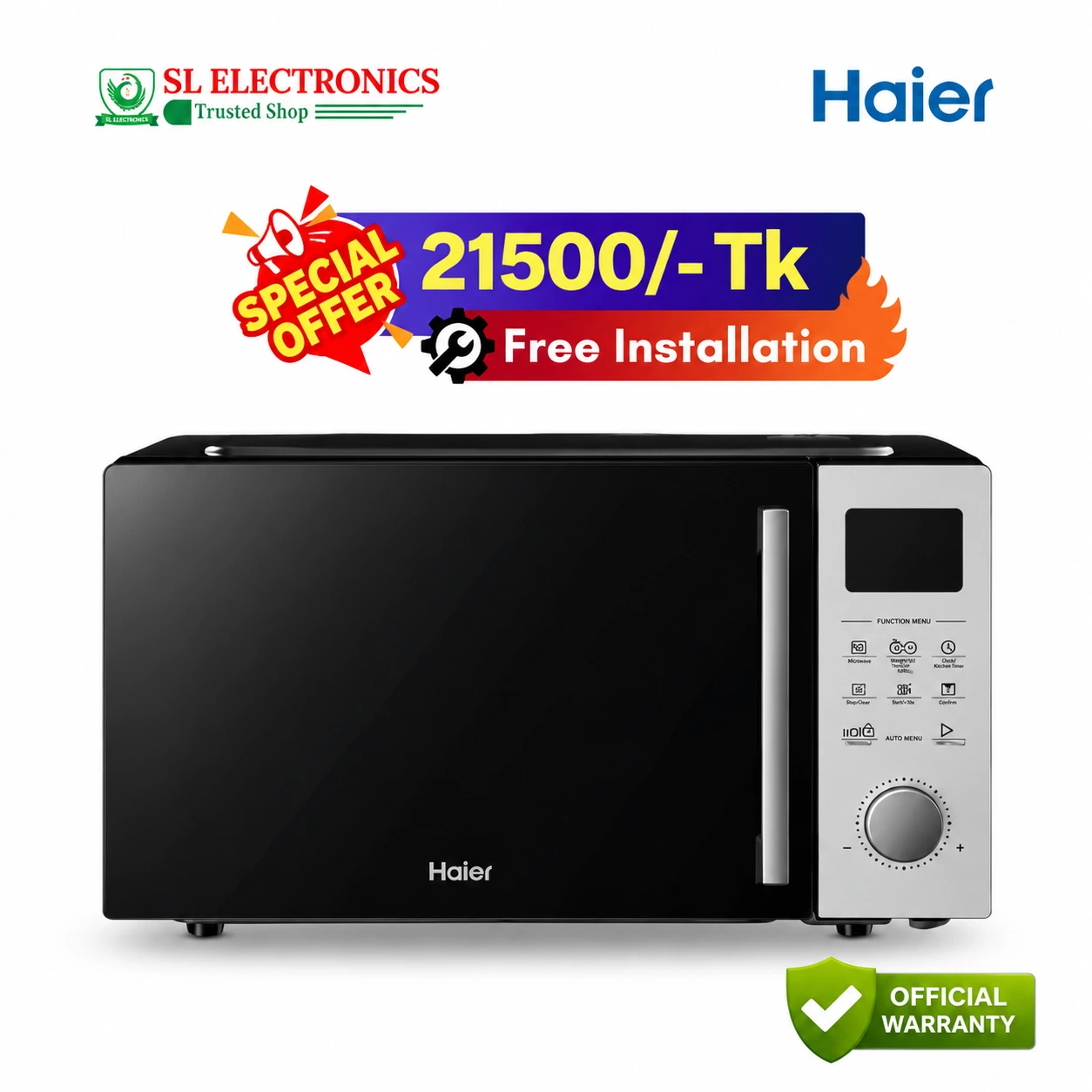 Haier 30 Liter Convection Microwave Oven (HMW-E3001CBBD)