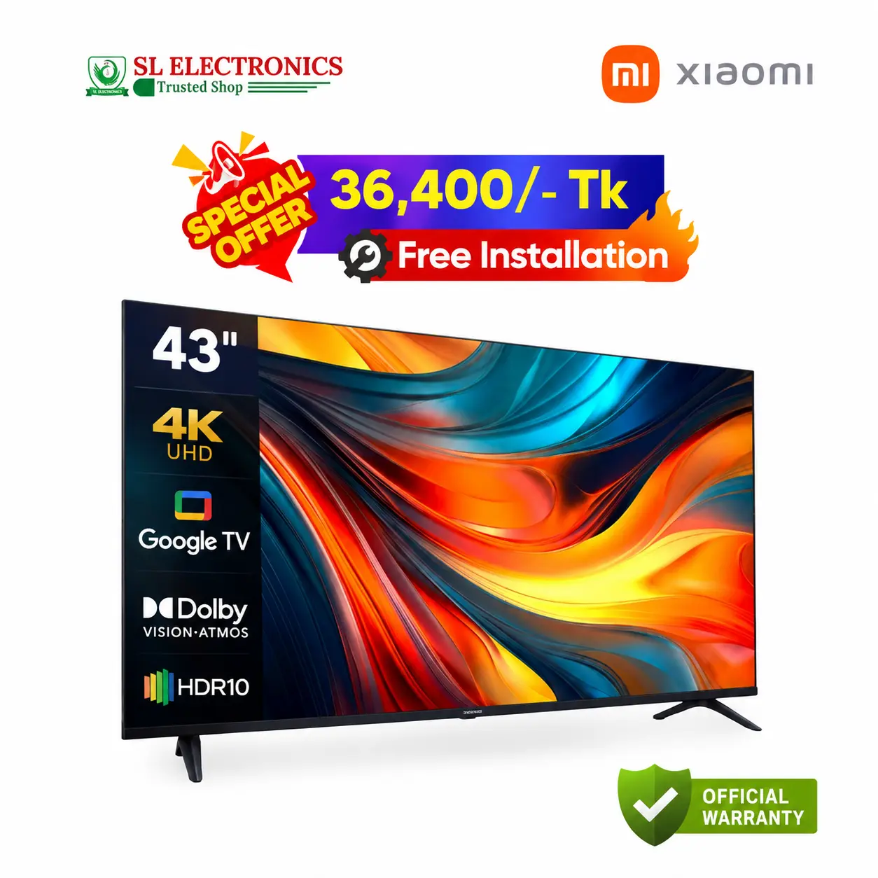 Xiaomi 43 Inch A FHD Google TV (2026)