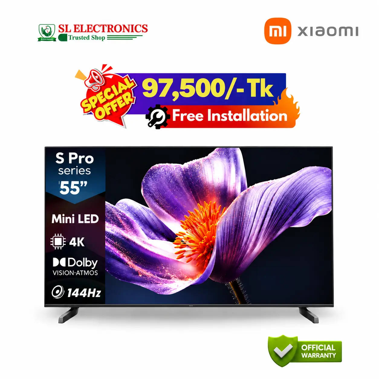 Xiaomi 55 Inch S Pro Mini LED 4K Google TV (2026)
