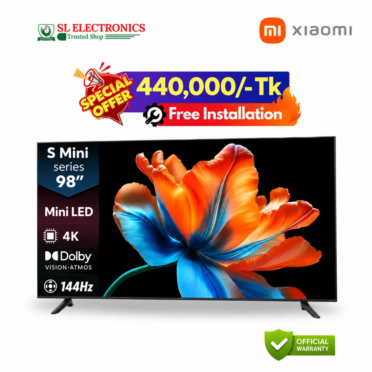 Xiaomi 98 Inch S Mini LED 4K Google TV (2026)
